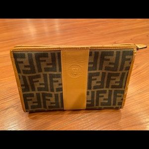 Vintage Fendi clutch or makeup tote
